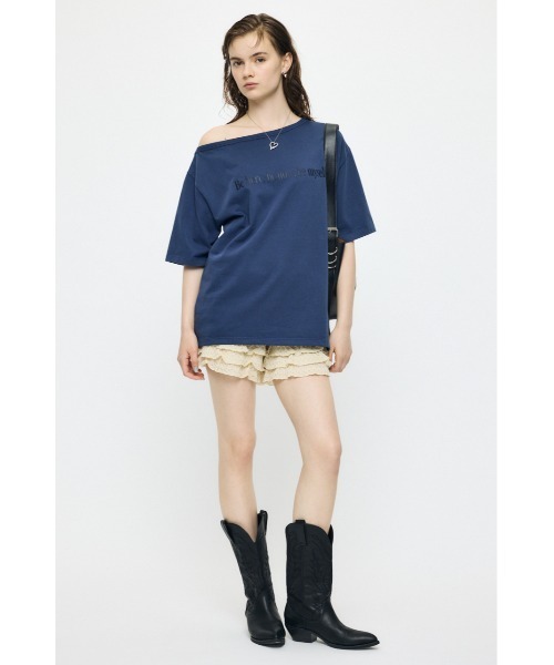 MOUSSY(マウジー)の「FRILL KNITTED ショーツ(その他パンツ・レディース・ブラック/アイボリー・FREE)」の9枚目の写真