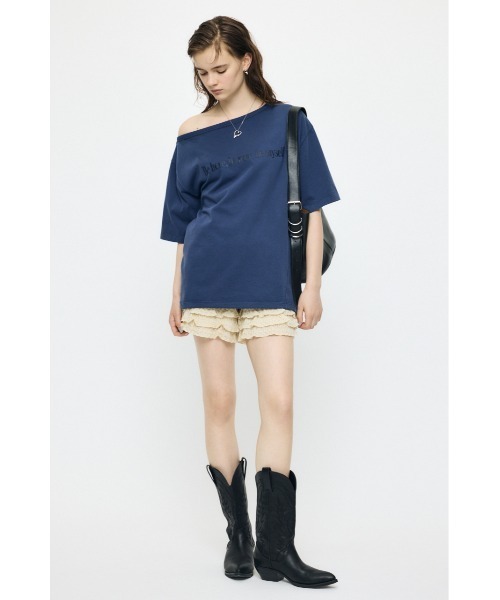 MOUSSY(マウジー)の「FRILL KNITTED ショーツ(その他パンツ・レディース・ブラック/アイボリー・FREE)」の8枚目の写真