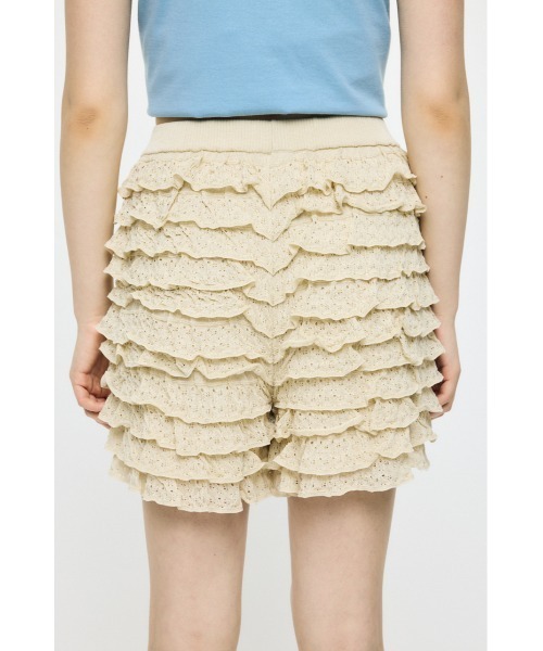 MOUSSY(マウジー)の「FRILL KNITTED ショーツ(その他パンツ・レディース・ブラック/アイボリー・FREE)」の15枚目の写真