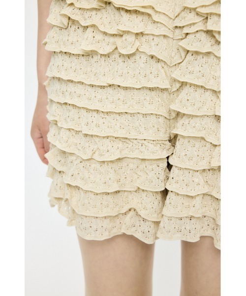 MOUSSY(マウジー)の「FRILL KNITTED ショーツ(その他パンツ・レディース・ブラック/アイボリー・FREE)」の13枚目の写真