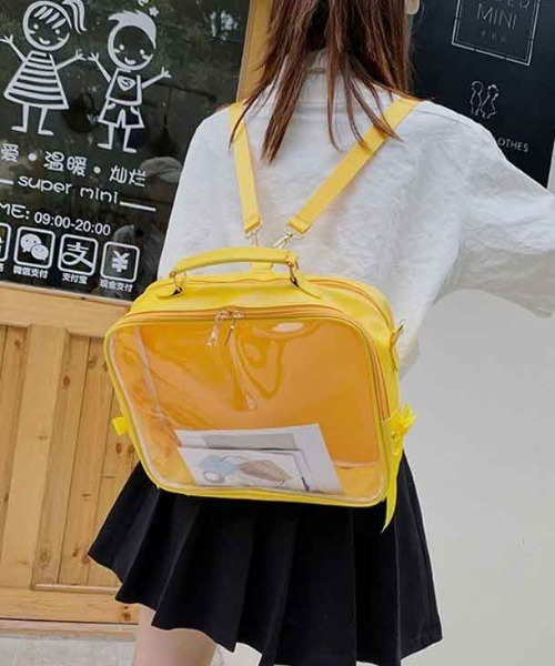 BACKYARD FAMILY(バックヤードファミリー)の「痛バッグ ショルダーバッグ 3way 大容量(ショルダーバッグ・レディース・ピンク/ブルー/イエロー/グリーン/パープル/ホワイト・FREE)」の5枚目の写真