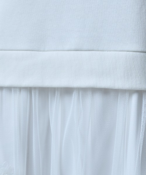 DOUBLE STANDARD CLOTHING(ダブルスタンダードクロージング)の「ドッキングチュールTシャツワンピース(ワンピース・レディース・ブラック/オフホワイト・FREE)」の12枚目の写真