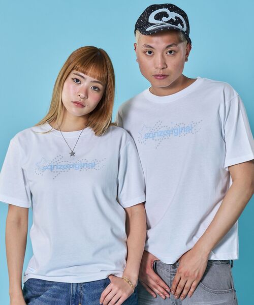 SEQUENZ(シークエンズ)の「※WEB限定 / ユニセックス / 星モチーフ半袖Tシャツ / sqnz star newlogo tee(Tシャツ/カットソー・メンズ・ベージュ系その他2/その他5/ネイビー/ピンク系その他/ホワイト・LARGE/SMALL/MEDIUM)」の6枚目の写真