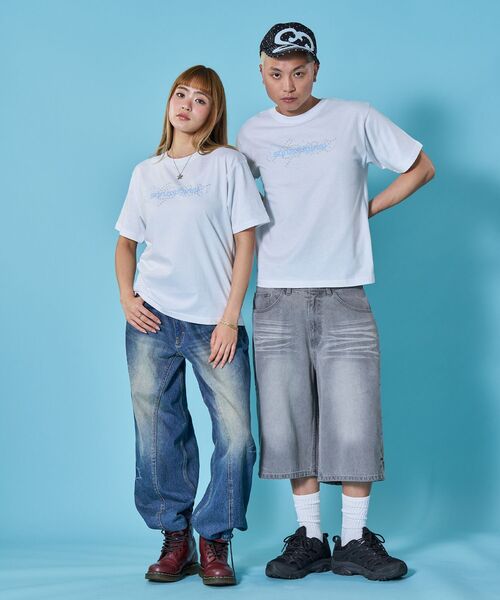 SEQUENZ(シークエンズ)の「※WEB限定 / ユニセックス / 星モチーフ半袖Tシャツ / sqnz star newlogo tee(Tシャツ/カットソー・メンズ・ベージュ系その他2/その他5/ネイビー/ピンク系その他/ホワイト・LARGE/SMALL/MEDIUM)」の7枚目の写真