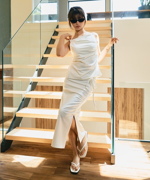 KINO THE KEI（キノザケイ）の「［WATERSIDE＆DAILYWEAR］ バック デザイン トップス KINO THE KEI（キャミソール・レディース・ブラック/ホワイト/ベージュ・フリー）」の8枚目の写真
