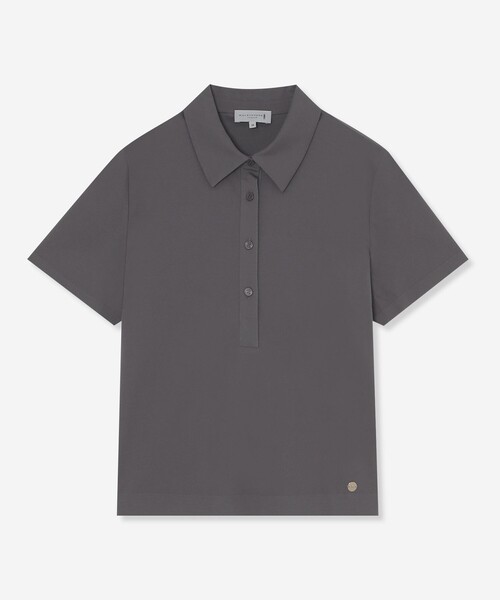 MACKINTOSH LONDON（マッキントッシュ ロンドン）の「シルケットコットンポロ（ポロシャツ・レディース・レッド系その他3/グレー系その他/グリーン/ホワイト・38/40）」の2枚目の写真