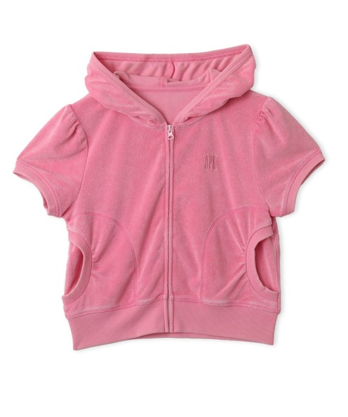 atmos pink Sweat Zip‑up SS Hoodie — толстовка‑худи на молнии