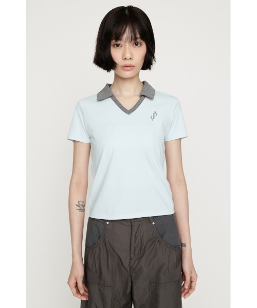 SLY(スライ)の「S.LOGO COMPACT TOPS エスロゴコンパクトトップス 夏服 秋服(Tシャツ/カットソー・レディース・ネイビー/ピンク系その他/ライトブルー/ブラック・FREE)」の13枚目の写真