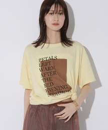 LAKOLE | <接触冷感>カラーパネルロゴプリントT / 1018058(Tシャツ/カットソー)