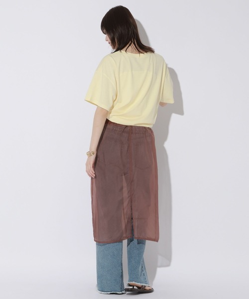 LAKOLE(ラコレ)の「<接触冷感>カラーパネルロゴプリントT / 1018058(Tシャツ/カットソー・レディース・イエロー/オフホワイト/チャコール・FREE)」の18枚目の写真