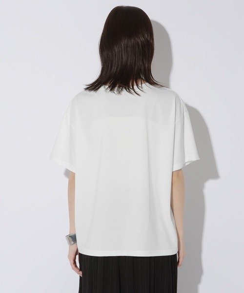 LAKOLE(ラコレ)の「<接触冷感>カラーパネルロゴプリントT / 1018058(Tシャツ/カットソー・レディース・イエロー/オフホワイト/チャコール・FREE)」の12枚目の写真