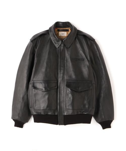 AVIREX(アヴィレックス)の「A-2 FLIGHT JACKET ANTIQUE LAMB / A-2 フライトジャケット アンティークラム / AVIREX / アヴィレックス(ミリタリージャケット・メンズ・ブラック・38/36)」の5枚目の写真