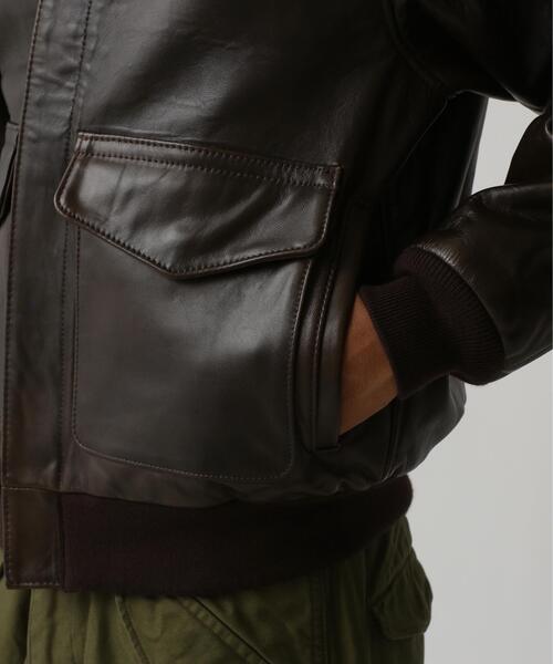 AVIREX(アヴィレックス)の「A-2 FLIGHT JACKET ANTIQUE LAMB / A-2 フライトジャケット アンティークラム / AVIREX / アヴィレックス(ミリタリージャケット・メンズ・ブラック・38/36)」の15枚目の写真