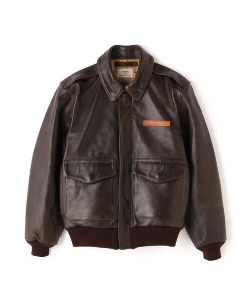 AVIREX(アヴィレックス)の「A-2 FLIGHT JACKET ANTIQUE LAMB / A-2 フライトジャケット アンティークラム / AVIREX / アヴィレックス(ミリタリージャケット・メンズ・ブラック・38/36)」の19枚目の写真