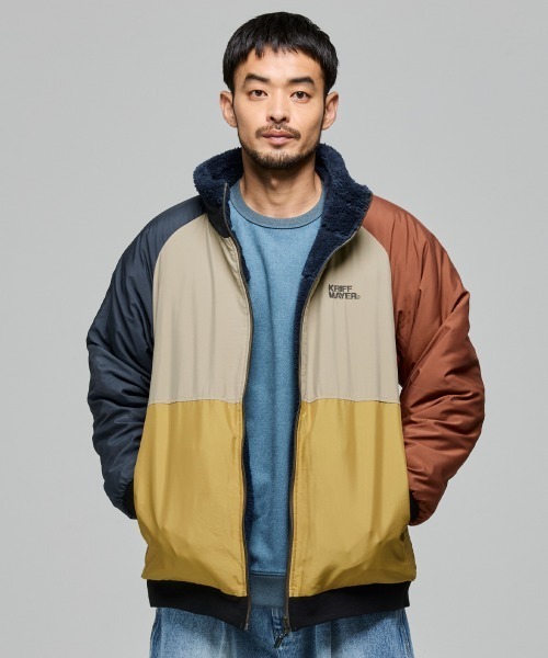 KRIFF MAYER（クリフメイヤー）の「【リバーシブル】ひっくりスタンドJK（その他アウター・メンズ・カラフル/ネイビー/グレイッシュベージュ/その他5/ブラック・LARGE/X-LARGE/MEDIUM）」の5枚目の写真