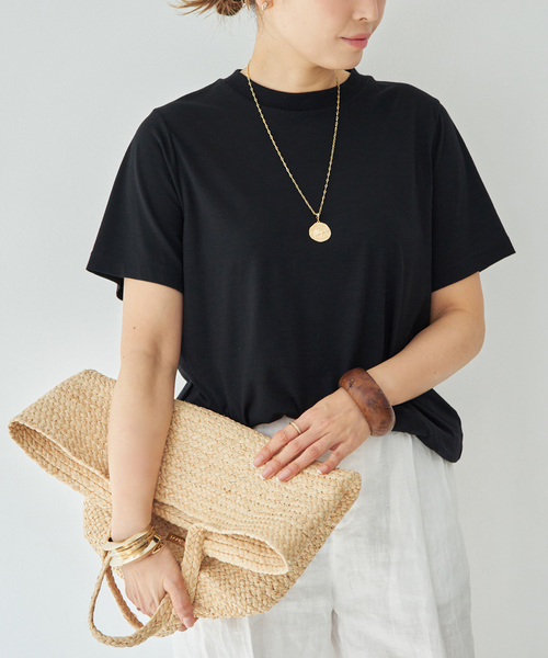 Deuxieme Classe(ドゥーズィエムクラス)の「*追加 Prime wool jersey Tシャツ(Tシャツ/カットソー・レディース・ブラック・FREE)」の2枚目の写真