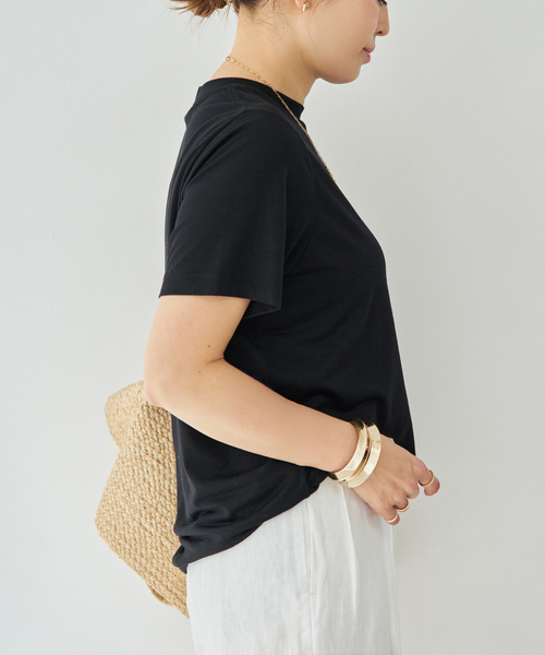 Deuxieme Classe(ドゥーズィエムクラス)の「*追加 Prime wool jersey Tシャツ(Tシャツ/カットソー・レディース・ブラック・FREE)」の3枚目の写真