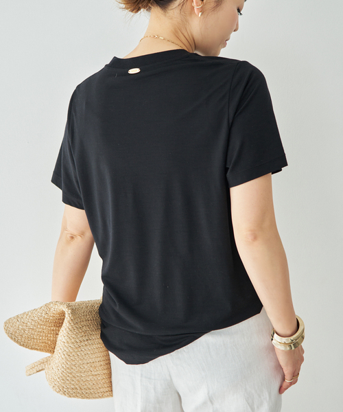 Deuxieme Classe(ドゥーズィエムクラス)の「*追加 Prime wool jersey Tシャツ(Tシャツ/カットソー・レディース・ブラック・FREE)」の4枚目の写真