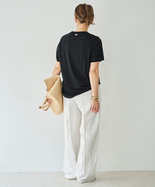 Deuxieme Classe(ドゥーズィエムクラス)の「*追加 Prime wool jersey Tシャツ(Tシャツ/カットソー・レディース・ブラック・FREE)」の8枚目の写真