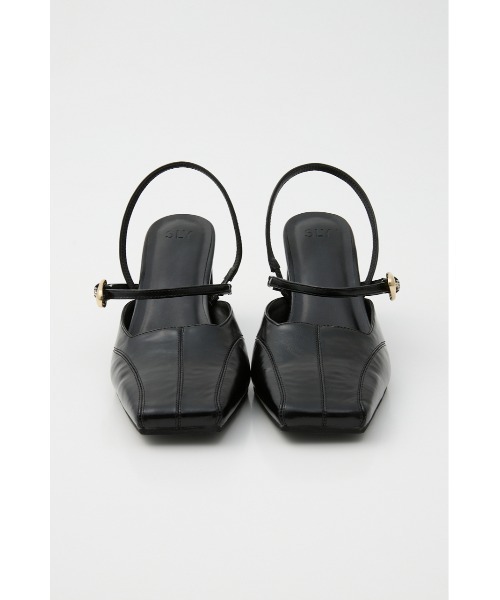 SLY(スライ)の「TINY SQUARE MARY JANE SANDAL タイニースクエアメリージェーンサンダル(サンダル・レディース・ブラック/バーガンディー・SMALL/MEDIUM/LARGE)」の5枚目の写真