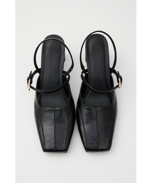 SLY(スライ)の「TINY SQUARE MARY JANE SANDAL タイニースクエアメリージェーンサンダル(サンダル・レディース・ブラック/バーガンディー・SMALL/MEDIUM/LARGE)」の6枚目の写真