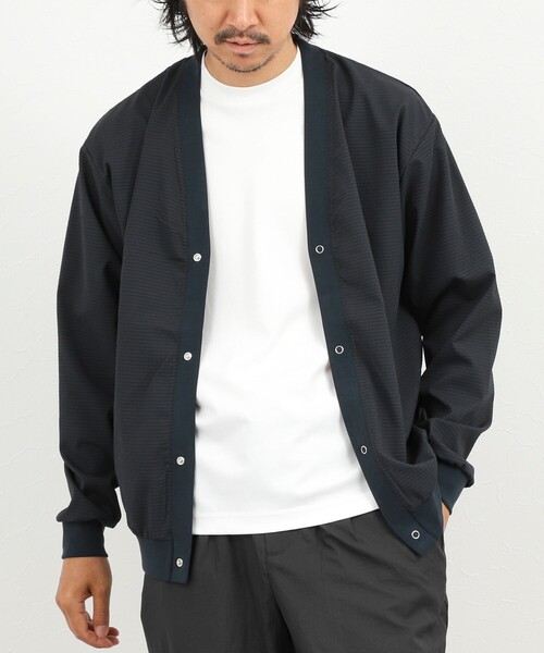 NOLLEY’S(ノーリーズ)の「DotAir サッカーカーディガン 26SS(カーディガン/ボレロ・メンズ・カーキ/ネイビー/ブラック・M/L/S/XL)」の3枚目の写真