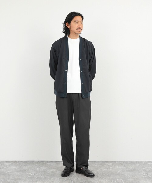 NOLLEY’S(ノーリーズ)の「DotAir サッカーカーディガン 26SS(カーディガン/ボレロ・メンズ・カーキ/ネイビー/ブラック・M/L/S/XL)」の10枚目の写真