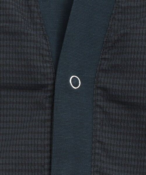 NOLLEY’S(ノーリーズ)の「DotAir サッカーカーディガン 26SS(カーディガン/ボレロ・メンズ・カーキ/ネイビー/ブラック・M/L/S/XL)」の12枚目の写真