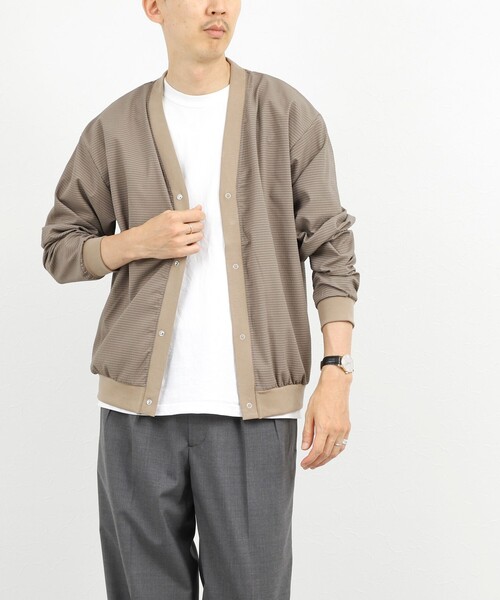 NOLLEY’S(ノーリーズ)の「DotAir サッカーカーディガン 26SS(カーディガン/ボレロ・メンズ・カーキ/ネイビー/ブラック・M/L/S/XL)」の15枚目の写真