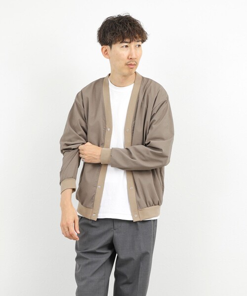 NOLLEY’S(ノーリーズ)の「DotAir サッカーカーディガン 26SS(カーディガン/ボレロ・メンズ・カーキ/ネイビー/ブラック・M/L/S/XL)」の19枚目の写真