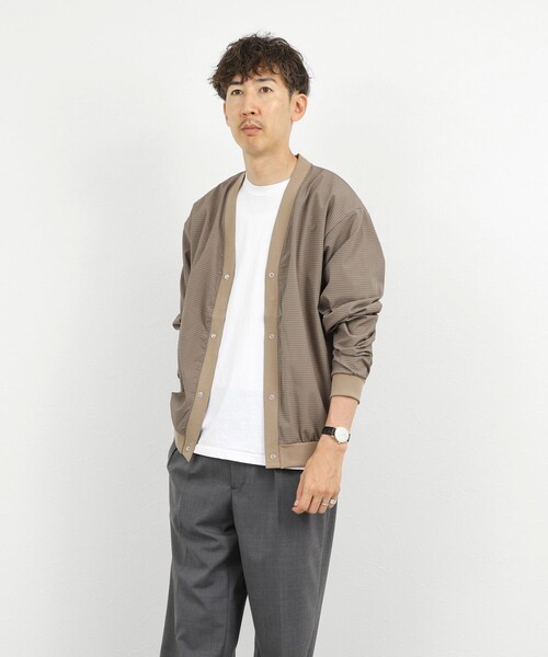 NOLLEY’S(ノーリーズ)の「DotAir サッカーカーディガン 26SS(カーディガン/ボレロ・メンズ・カーキ/ネイビー/ブラック・M/L/S/XL)」の20枚目の写真