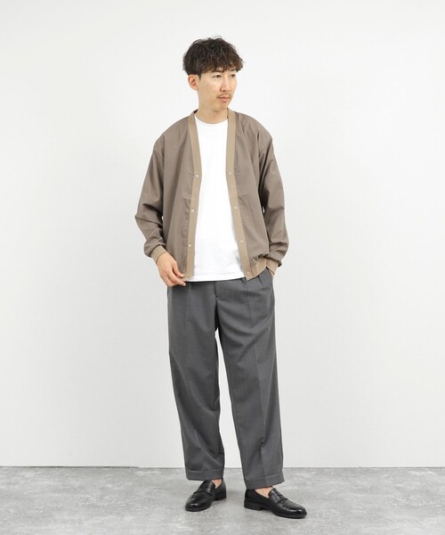 NOLLEY’S(ノーリーズ)の「DotAir サッカーカーディガン 26SS(カーディガン/ボレロ・メンズ・カーキ/ネイビー/ブラック・M/L/S/XL)」の22枚目の写真