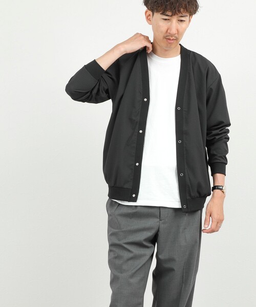 NOLLEY’S（ノーリーズ）の「DotAir サッカーカーディガン 26SS（カーディガン/ボレロ・メンズ・カーキ/ネイビー/ブラック・M/L/S/XL）」の13枚目の写真