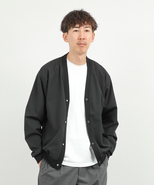 NOLLEY’S（ノーリーズ）の「DotAir サッカーカーディガン 26SS（カーディガン/ボレロ・メンズ・カーキ/ネイビー/ブラック・M/L/S/XL）」の15枚目の写真
