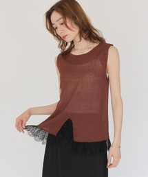 【CLEIO】レースドッキングニット LACE DOCKING KNIT TOPS