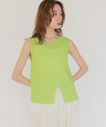 【CLEIO】レースドッキングニット LACE DOCKING KNIT TOPS
