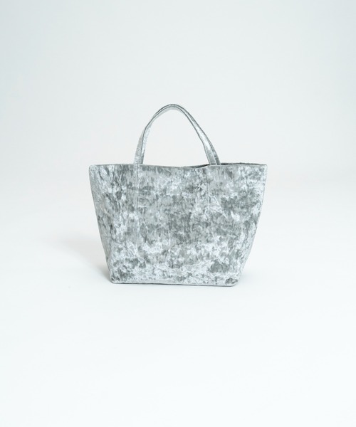 STRAWBERRY-FIELDS(ストロベリーフィールズ)の「クラッシュベロアトートBAG(トートバッグ・レディース・ベージュ/ライトグレー・2)」の3枚目の写真