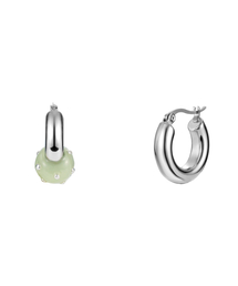 lollipop hoop earrings-green