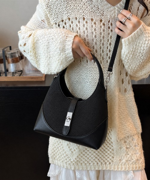 Miniministore(ミニミニストア)の「ショルダーバッグ 斜めがけ鞄ハンドバッグ(ショルダーバッグ・レディース・ベージュ/ブラック/ブルー/アイボリー・FREE)」の22枚目の写真