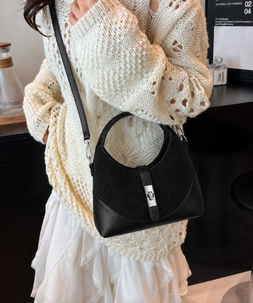Miniministore(ミニミニストア)の「ショルダーバッグ 斜めがけ鞄ハンドバッグ(ショルダーバッグ・レディース・ベージュ/ブラック/ブルー/アイボリー・FREE)」の13枚目の写真