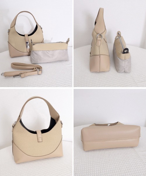 Miniministore(ミニミニストア)の「ショルダーバッグ 斜めがけ鞄ハンドバッグ(ショルダーバッグ・レディース・ベージュ/ブラック/ブルー/アイボリー・FREE)」の6枚目の写真