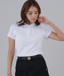【St ANDREWS】千鳥レオパードジャガード半袖ポロシャツ (WOMENS)