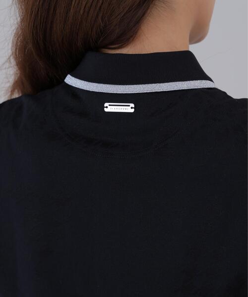 St ANDREWS(セントアンドリュース)の「【St ANDREWS】千鳥レオパードジャガード半袖ポロシャツ (WOMENS)(ポロシャツ・レディース・ホワイト/ブラック・M/S/L)」の4枚目の写真