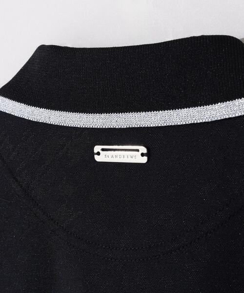 St ANDREWS(セントアンドリュース)の「【St ANDREWS】千鳥レオパードジャガード半袖ポロシャツ (WOMENS)(ポロシャツ・レディース・ホワイト/ブラック・M/S/L)」の7枚目の写真
