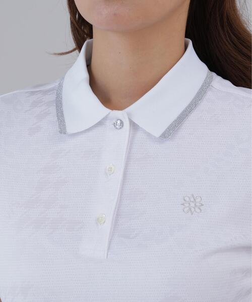 St ANDREWS(セントアンドリュース)の「【St ANDREWS】千鳥レオパードジャガード半袖ポロシャツ (WOMENS)(ポロシャツ・レディース・ホワイト/ブラック・M/S/L)」の13枚目の写真