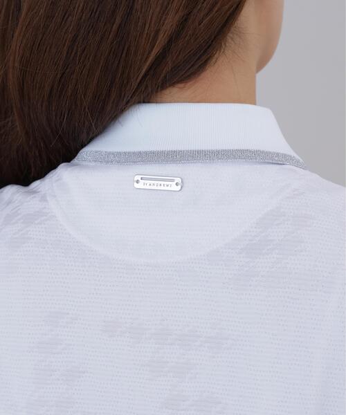 St ANDREWS(セントアンドリュース)の「【St ANDREWS】千鳥レオパードジャガード半袖ポロシャツ (WOMENS)(ポロシャツ・レディース・ホワイト/ブラック・M/S/L)」の16枚目の写真