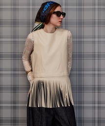 MAISON SPECIAL | Multi-Fringe Vegan Leather Vest/マルチフリンジヴィーガンレザーベスト(その他アウター)