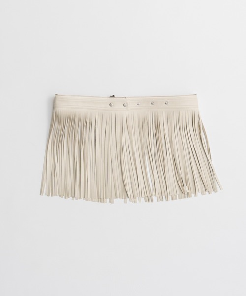 MAISON SPECIAL(メゾンスペシャル)の「Multi-Fringe Vegan Leather Vest/マルチフリンジヴィーガンレザーベスト(その他アウター・レディース・ブラック/アイボリー・FREE)」の20枚目の写真