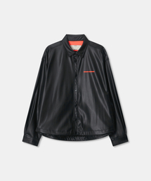 THEENDQUESTION（ジエンドクエスチョン）の「Leather snap jumper / BLACK（ライダースジャケット）」
