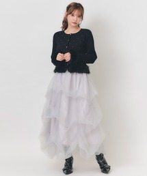 REDYAZEL（レディアゼル）の「タックバルーンボリュームチュールロングスカート（スカート）」